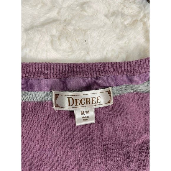Decree Purple and Grey Cardigan Size Medium - Picture 3 of 4